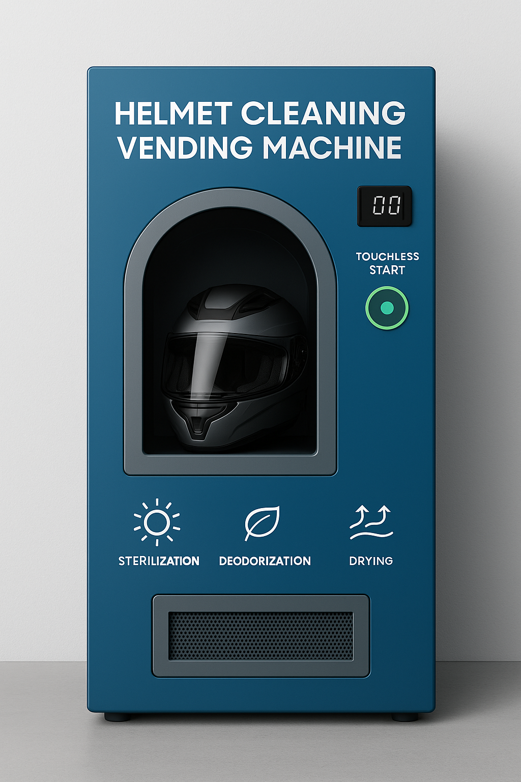 Helmet cleaning vending machine in Kolkata for disinfecting helmets at low cost