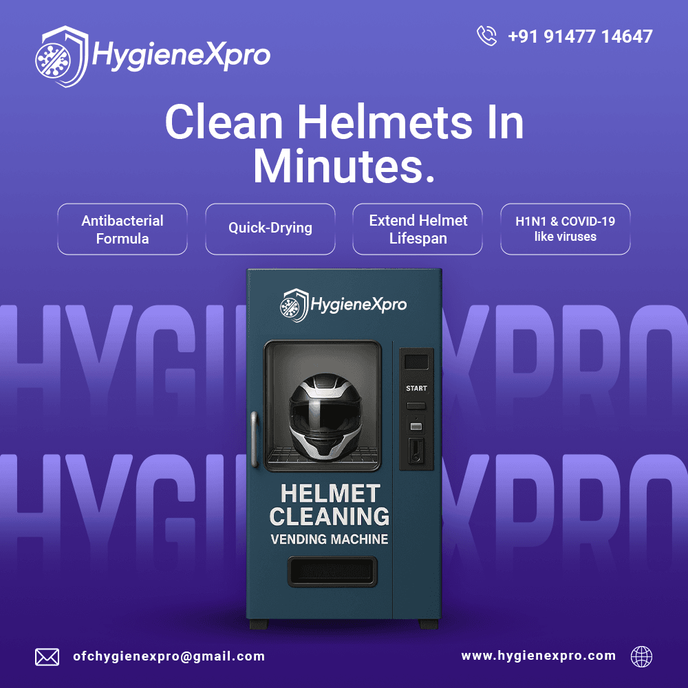 Helmet cleaning & disinfecting vending machine service in Kolkata