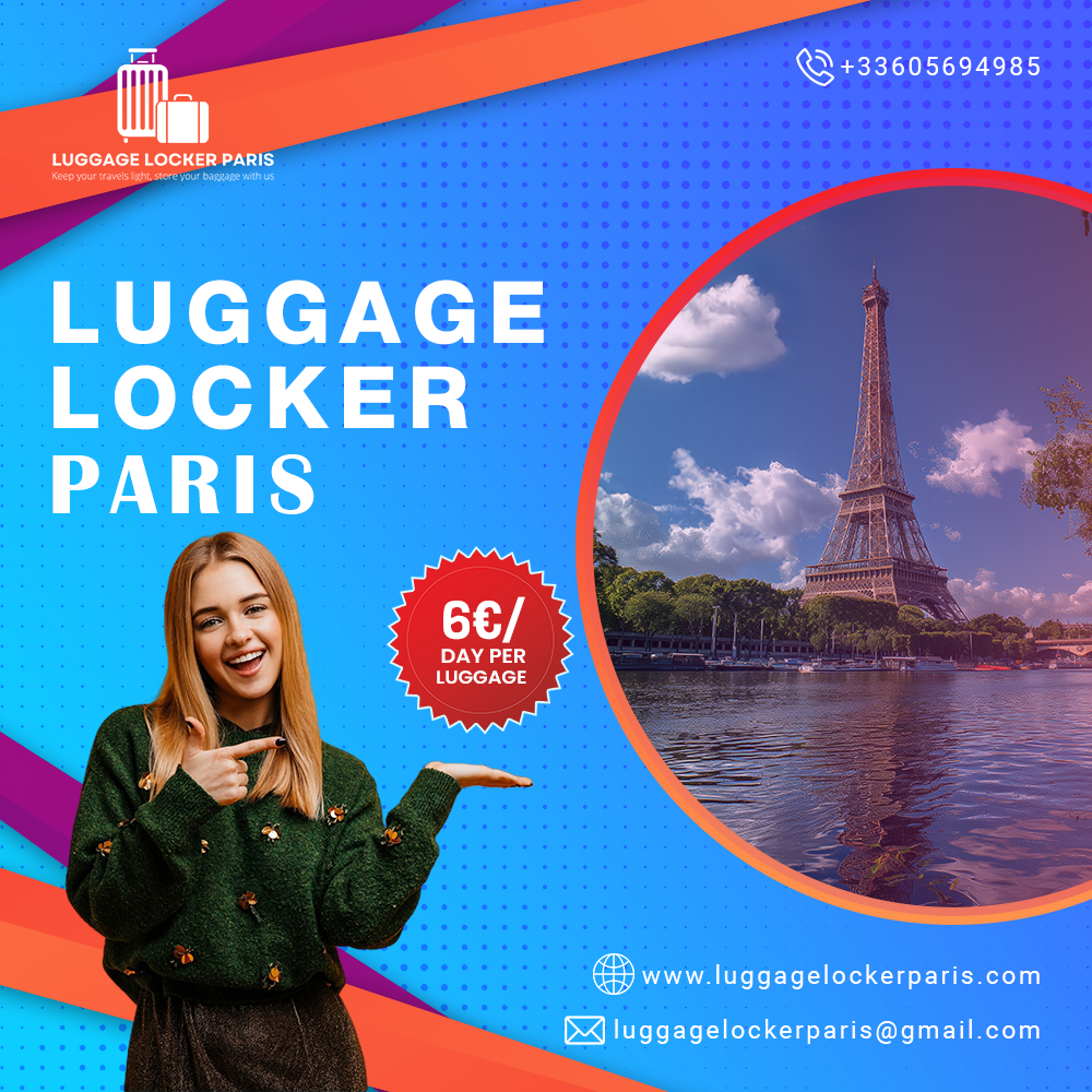 Secure luggage storage near Gare du Nord in Paris