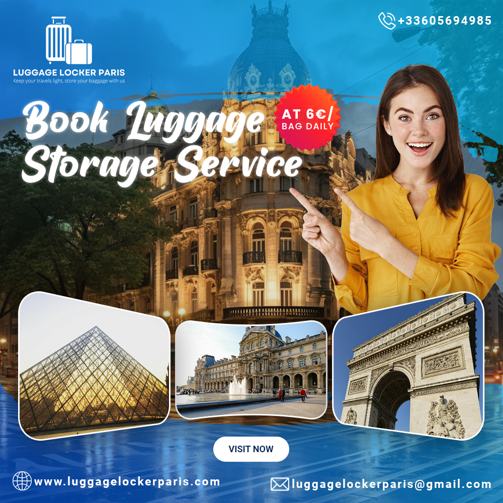 Secure luggage storage near Gare du Nord Paris at Luggage Locker Paris