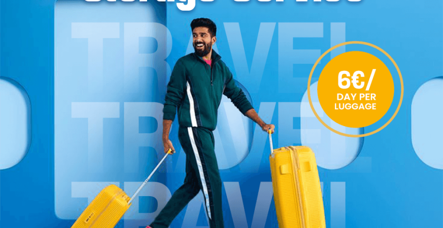 luggage storage Paris Gare du Nord during winter night for travelers