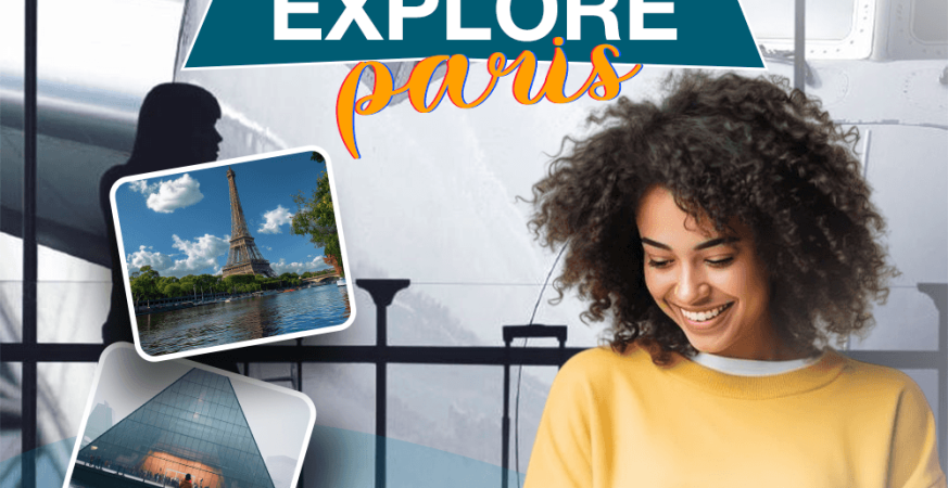 Traveler exploring the charming streets of Montmartre in Paris after using secure luggage storage Paris near Gare du Nord, enjoying a hands-free sightseeing experience through iconic neighborhoods including Le Marais, Saint-Germain-des-Prés, Canal Saint-Martin, and the Latin Quarter.