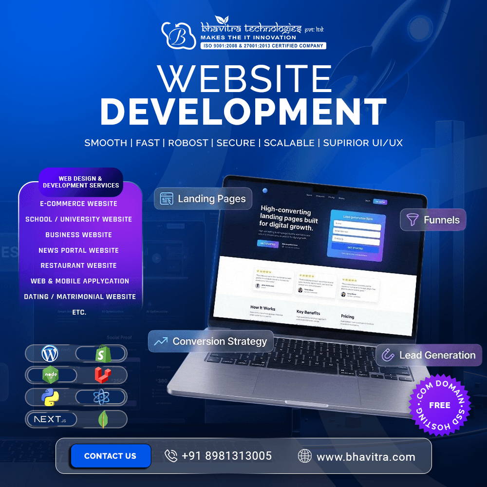 Future-proof web app development in 2026 by a web design company in India, showcasing AI integration, cloud scalability, cybersecurity, responsive design, and modern web technologies.