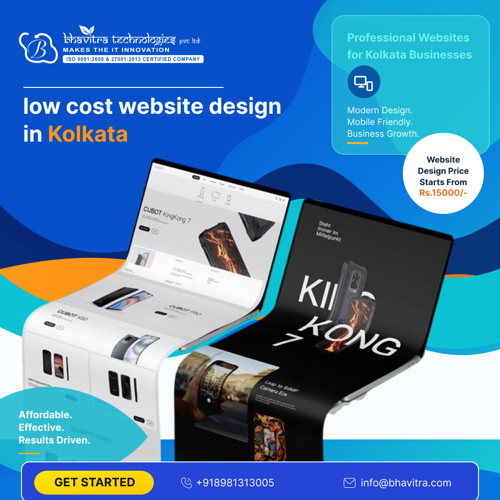 Bhavitra Technologies web design company in India using clean layouts